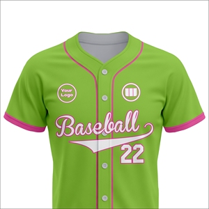 2026 OEM Custom Team Name Baseball Jersey Wholesale Team Uniform Lightweight Breathable Summer Half Autumn Moisture Wicking - Product Image 4