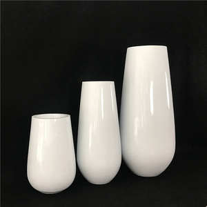 Vente directe usine – Pots de fleurs décoratifs modernes et minimalistes en fibre de verre, forme ondulée – Écologiques, légers et durables (peinture poudrée) - Product Image 2