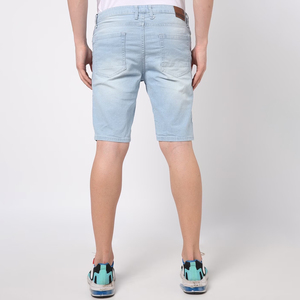 Skin-Friendly Soft Cotton <b>Men</b> Denim Shorts Light Blue Baggy Denim Shorts Tear-Resistant Sturdy <b>Men</b> Denim Shorts Heavy Duty - Product Image 3