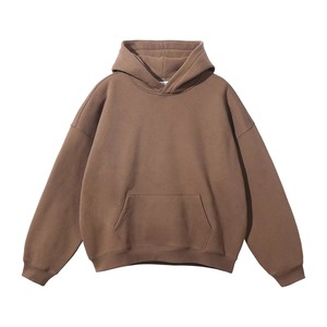Sudadera con Capucha Extra Grande para Hombre, Color Sólido, Felpa, Informal, para Otoño, con Bolsillo Delantero, 100% Algodón, Estilo Tejido - Product Image 6