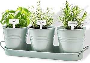Maceta colgante de metal galvanizado con cuerda para plantas de exterior - Product Image 2