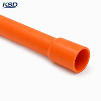 Tuyau électrique en PVC orange léger certifié AS/NZS 2053.2, ignifuge et résistant aux chocs, pour le câblage intérieur des magasins et des bureaux