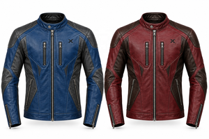 Veste de moto en cuir sport X Sports City Signature |   Noir Bourgogne Bleu Vert |   Fabricant OEM ODM |   Qualité supérieure | - Product Image 5