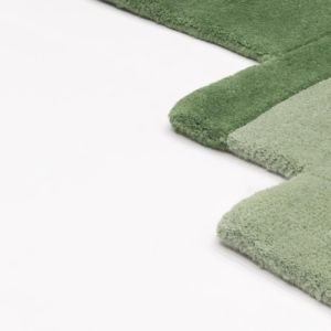 Tapis d'appoint moderne fait main en laine pelucheuse, forme abstraite, tufté à la main, écologique, vert, doux, lavable, adapté aux animaux domestiques - Vente chaude - Product Image 4
