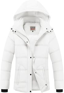 Abrigo Largo Acolchado de Invierno para Mujer con Capucha de Piel, Cierre de Cremallera, Manga Larga, Relleno Grueso de Poliéster, Color Sólido - Product Image 5