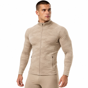<b>Men</b> Muscle Fit Gym <b>Jacket</b> Eco-Friendly Yoga Exercise Side Pockets Zipper Top <b>Men</b> High Compression Printed Yoga Track <b>Jackets</b> - Product Image 2