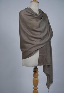 Estola de Lana Fina VIC Cashmere, Color Sólido, Suave, Lujosa, Ligera, Transpirable, para Invierno, 70x200 cm, Unisex, Uso Diario - Product Image 4