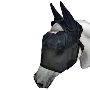 Customization Pattern Horse Mesh PVC Fly <b>Mask</b> Ear <b>Eye</b> Face Cover Durable Resistant Wear Comfortable High Quality Face Protection - Product Image 2