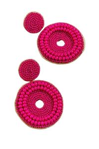 Pair Cute Multicolor Resin flower design blue and <b>black</b> seed beaded embroidered <b>Earrings</b> Jewelry <b>for</b> Girl and <b>Woman</b> from India - Product Image 4