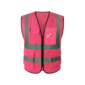 Gilet de sécurité haute visibilité multi-poches, coloré, réfléchissant, en maille - Product Image 6