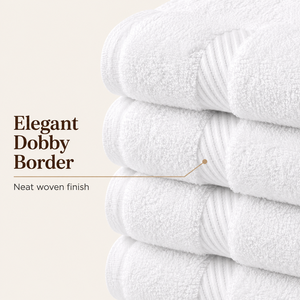 Ensemble de serviettes de toilette et de visage en coton biologique GOTS de luxe - 2 pièces, serviettes en tissu éponge 500 GSM, non teintes, OEKO-TEX, broderie personnalisée - Product Image 2