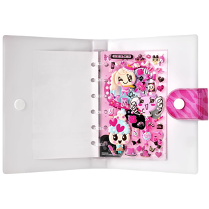 Tamagotchi Tamamori Puffy Sticker <b>Notebook</b> <b>Set</b> with Ribbon Star Pattern Soft Includes Stickers Protective Paper Cute Design - Product Image 4