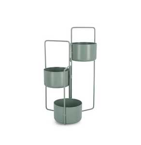 Ensemble de 2 supports de plantes en métal doré brossé de luxe, supports de pots de fleurs modernes ronds en forme de U, base croisée, supports de plantes d'intérieur - Product Image 2