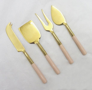 Cuchillo de mantequilla suavizante de crema de acero inoxidable, mango de madera de acacia, herramienta de queso dorado para uso en restaurante doméstico, logotipo láser de Metal - Product Image 1