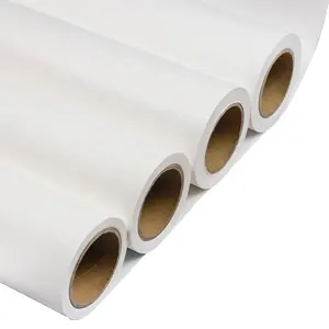 Venta al por mayor de rollos de papel de vinilo de transferencia de calor imprimible por inyección de tinta para impresora de sublimación