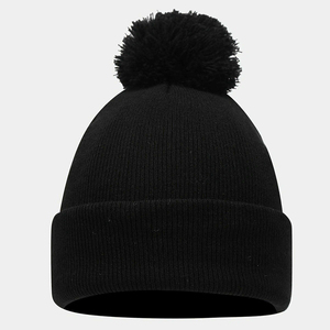 Nuevo Gorro de Invierno 2026 con Pompón Rosa, Gorro de Punto con Puño, Color Sólido, Estilo Lindo, Ropa de Invierno, Gorros, ODM OEM - Product Image 6