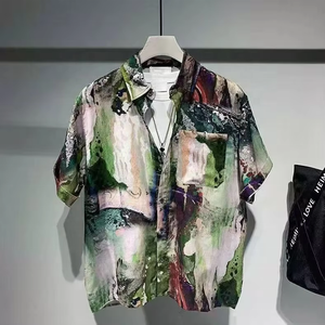 Nouvelle chemise de plage rétro imprimée pour homme, séchage rapide, respirante, en flanelle de lin/coton, col boutonné, manches courtes, style hawaïen - Product Image 3