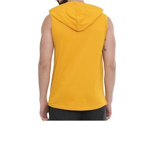 Vente en gros de sweats à capuche sans manches pour hommes, décontractés, d'hiver, personnalisés, 100% coton, respirants, pour la salle de sport, séchage rapide - Product Image 2
