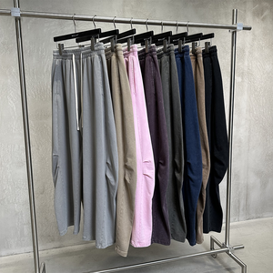 Custom Men's Casual <b>Jogger</b> Pants & Trousers Manufacturer <b>Oversized</b> Baggy Black Heavy Cotton Wide Leg Sweatpants for Men Casual - Product Image 3