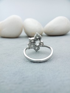 Custom Fancy Solitaire VVS Diamond Engagement Wedding <b>Ring</b> 925 <b>Sterling</b> <b>Silver</b> <b>Set</b> 14K Trendy Gift Anniversary 100% Satisfaction - Product Image 2