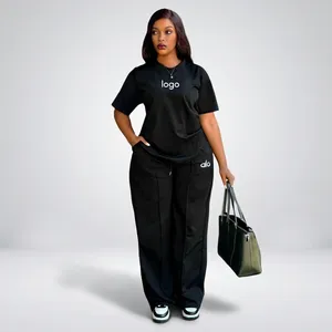 Nouvel Arrivage <span class=keywords><strong>Ensemble</strong></span> Deux Pièces Ample et Polyvalent pour <span class=keywords><strong>Femme</strong></span> Printemps/Été – Style Décontracté et Tendance – Meilleures Ventes - Product Image 4