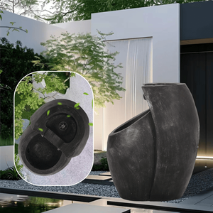 Fontana a cascata moderna a due livelli da 21,5 pollici per interni/esterni, da giardino, patio, per casa e ufficio - Product Image 4