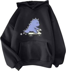 Spring Summer Collection Casual Printed Knitted Women's Hooded Loose Short-Sleeved <b>Zipper</b> - Product Image 4