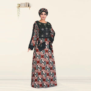 Vestido Kaftan Islámico Modesto para Mujer, Tela de Rayón, Adornado con Diamantes de Swarovski, Estilo Árabe de Dubái, Holgado, para Eid o Uso Diario - Product Image 5