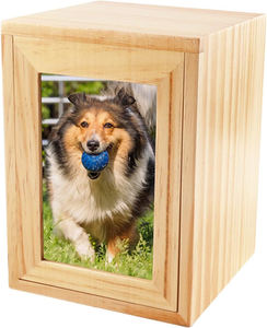 Hot Selling Modern American Style Natural Wood Cat Dog Ashes <b>Memorial</b> Urn Photo <b>Frame</b> Urns - Product Image 4