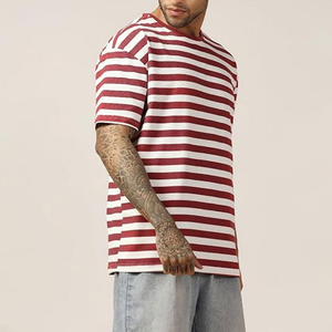 เสื้อยืดคอกลมสกรีนลายสตรีทแวร์ทรงบ็อกซี่ ผ้าเจอร์ซีย์ตาข่าย คอริบแบบกำหนดเอง เสื้อยืดโพลีเอสเตอร์ทรงหลวมสำหรับผู้ชาย - Product Image 4