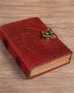 Premium Embossed Leather Notebook with Lock Travel Journal <b>Diary</b> Decorative Leather Journal with Metal Clasp Writing & Sketch - Product Image 3