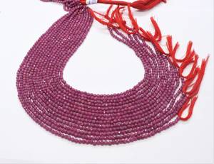 AAA Natural <b>Ruby</b> Faceted Rondelle Beads <b>Ruby</b> Beads Rondelle Beads 3MM Pinkish <b>Ruby</b> Beads 13" Faceted Pink <b>Ruby</b> Gemstone Beads - Product Image 6