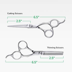 Professional Stainless Steel <b>Barber</b> Scissor <b>Set</b> Hair Thinning Straight Scissors - Product Image 5