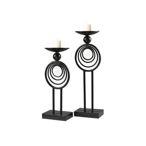 Porte-bougie moderne en métal avec finition élégante pour table à manger, chambre, étagère, événements de mariage et occasions de soirée – Collection - Product Image 1