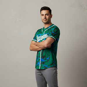 Maillot de baseball sublimé OEM pour homme, confortable et respirant, en tissu premium, à manches courtes, vente en gros - Product Image 5