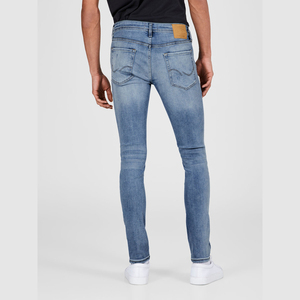 กางเกงยีนส์ผู้ชายทรงตรง สไตล์เท่ห์ ยีนส์เดนิมแฟชั่นสตรีทแวร์ สีขาว ทรงเข้ารูป ยืดได้ ราคาประหยัด - Product Image 3