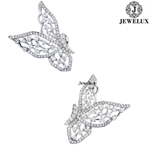 High Quality Natural VVS Diamond <b>Stud</b> Earrings 925 Sterling <b>Silver</b> Rhodium Plated IGI Certified Trendy Wedding Gift From Gujarat - Product Image 4