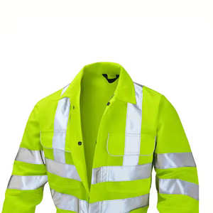 <b>Hi</b> <b>Vis</b> Anti-static Work Coverall Road Construction Industrial Reflective Strips Work Shirts <b>Pants</b> Uniform - Product Image 3