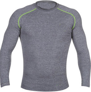 Vente en gros de shorts de surf en spandex personnalisés avec transfert thermique, concevez vos propres chemises de compression à manches longues, rashguard MMA Bjj, séchage rapide - Product Image 6