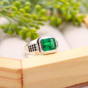 Big <b>Emerald</b> Bezel Setting Black Onyx 925 Sterling <b>Silver</b> 14K Gold Plated Luxury Certified Mens Wedding <b>Ring</b> 4 Carat <b>Emerald</b> Cut - Product Image 1