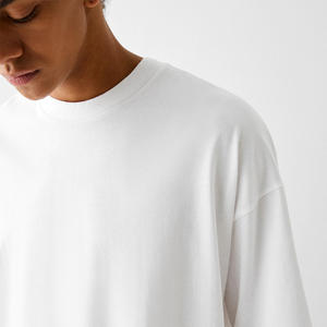 T-shirt de sport oversize en tricot épais Spandex/Polyester, coupe ajustée, épaules tombantes, style streetwear, pour la gym, avec impression par transfert thermique - Product Image 5