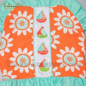 Bikini de algodón bordado colorido Ropa de playa para niñas Traje de baño para niños-Ropa deportiva de tela BB1800 - Product Image 3