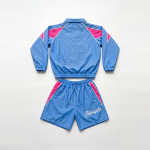Conjunto Deportivo Corto Unisex, Chaqueta Cortavientos Ligera de Nailon, Transpirable, Informal - Product Image 3