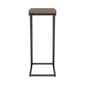 Tavolo Console Rustico con Motivo a Spina di Pesce e Dettagli in Nero Sabbiato - Product Image 5