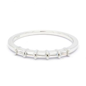 Hot Sale Trendy Elegant 925 Sterling <b>Silver</b> Women's Wedding Bands <b>Ring</b> Zirconia Rhodium Plated Fashion <b>Stacking</b> <b>Rings</b> for - Product Image 1