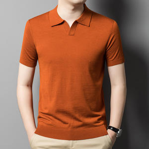 Suéter personalizado para hombre, camisa polo de manga corta, jersey de punto de media manga, suéteres, pullovers con botones, para primavera y otoño - Product Image 3