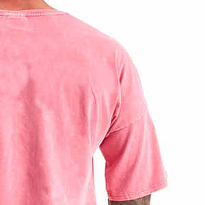 Approvisionnement direct usine – T-shirt homme vintage 100 % coton personnalisé, manches courtes, délavé à l'acide, coupe oversize, double couche - Product Image 6