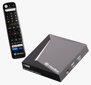 กล่องทีวี Android 14 รุ่นล่าสุดปี 2026 Heat App vSeeBox V6 PRO 8k Ultra High Definition แรม 4GB ความจุ 32GB พร้อมรีโมทคอนโทรลแบบสั่งงานด้วยเสียง - Product Image 2