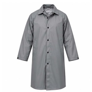 Veste de pluie longue unisexe personnalisable avec logo, imperméable, 100 % laine, écologique, séchage rapide, pour le travail industriel - Product Image 1