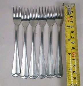 Designer Metal <b>Forks</b> Set Shiny Finish Luxury Dining Collection - Product Image 3